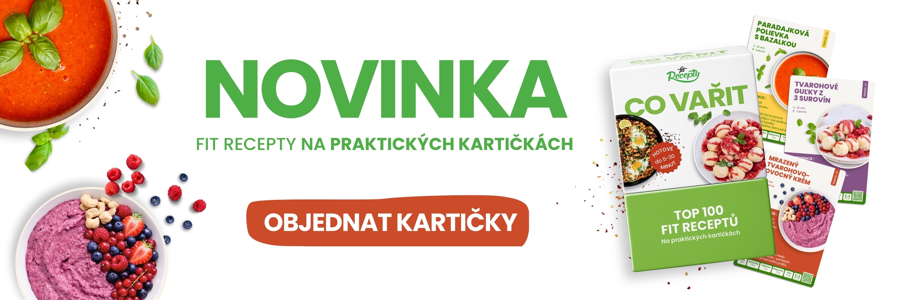 Co vařit - TOP 100 fit receptů na kartičkách