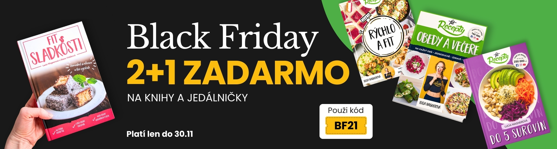 2+1 zdarma na knihy a jídelníčky