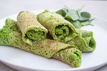 Špenátovo-čočkový wrap